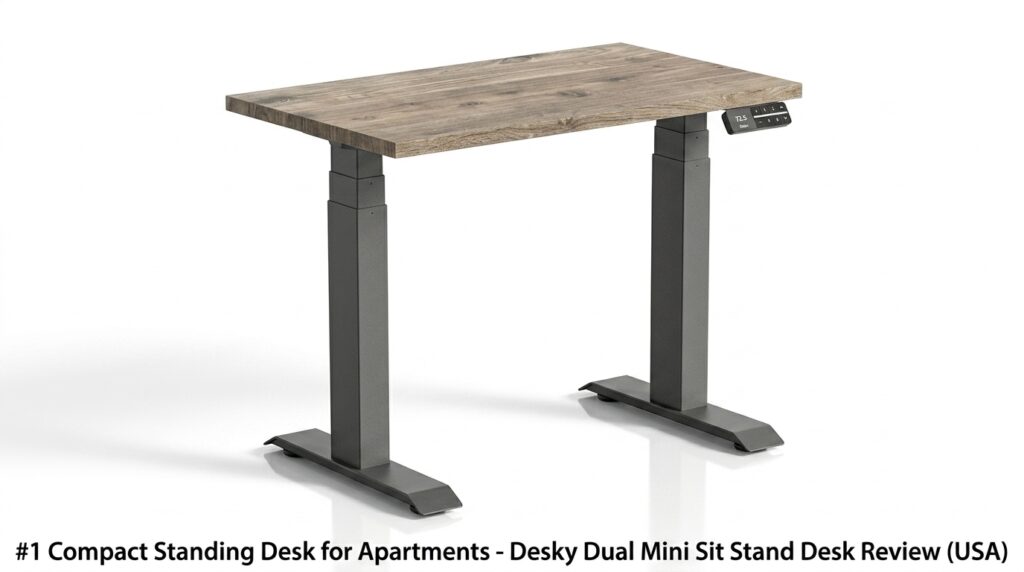 Compact Standing Desk for Apartments – Desky Dual Mini Sit Stand Desk Review (USA)